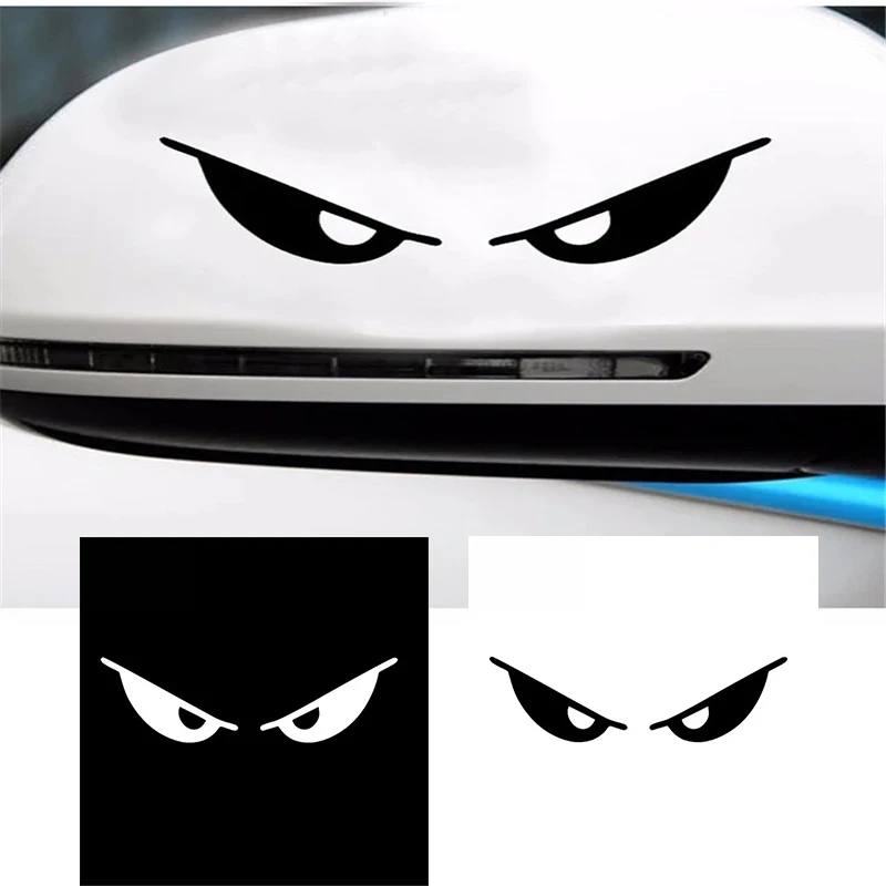 Naklejka odblaskowa na samochód Evil Eyes Naklejka w kształcie kasku motocyklowego Spersonalizowana naklejka dekoracyjna Akcesoria motocyklowe do samochodu