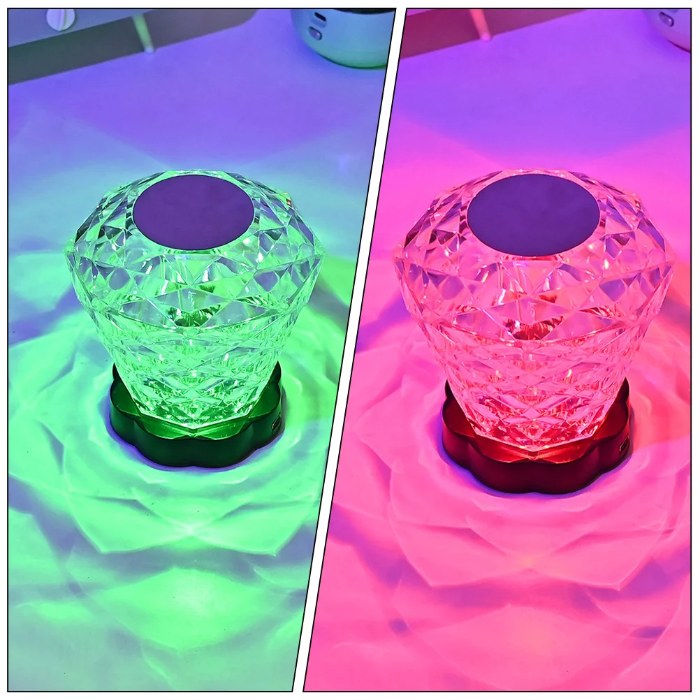 

Rechargeable Table Lamp Cordless Touch Control Rose Night Lamp Crystal Lamps for Living Room Bedroom Decor Cordless Table Lamps