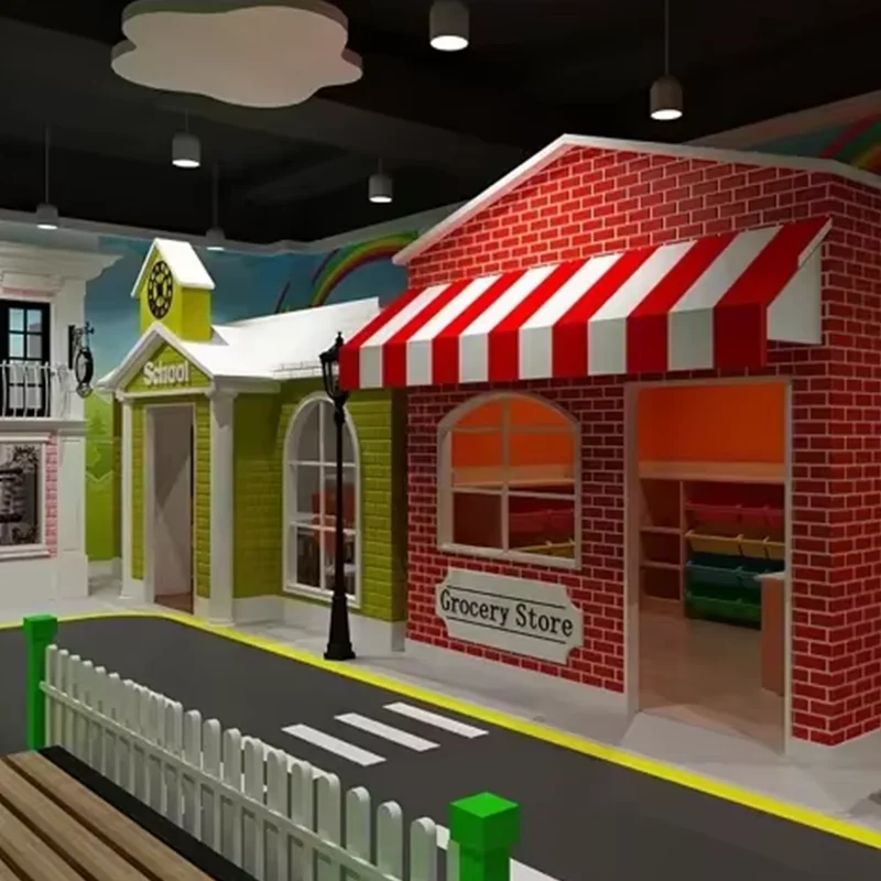 Indoor Playground for Toddlers, Soft Pretend City Playhouse, Kids Role Play Area, Safe and Fun Play Equipment