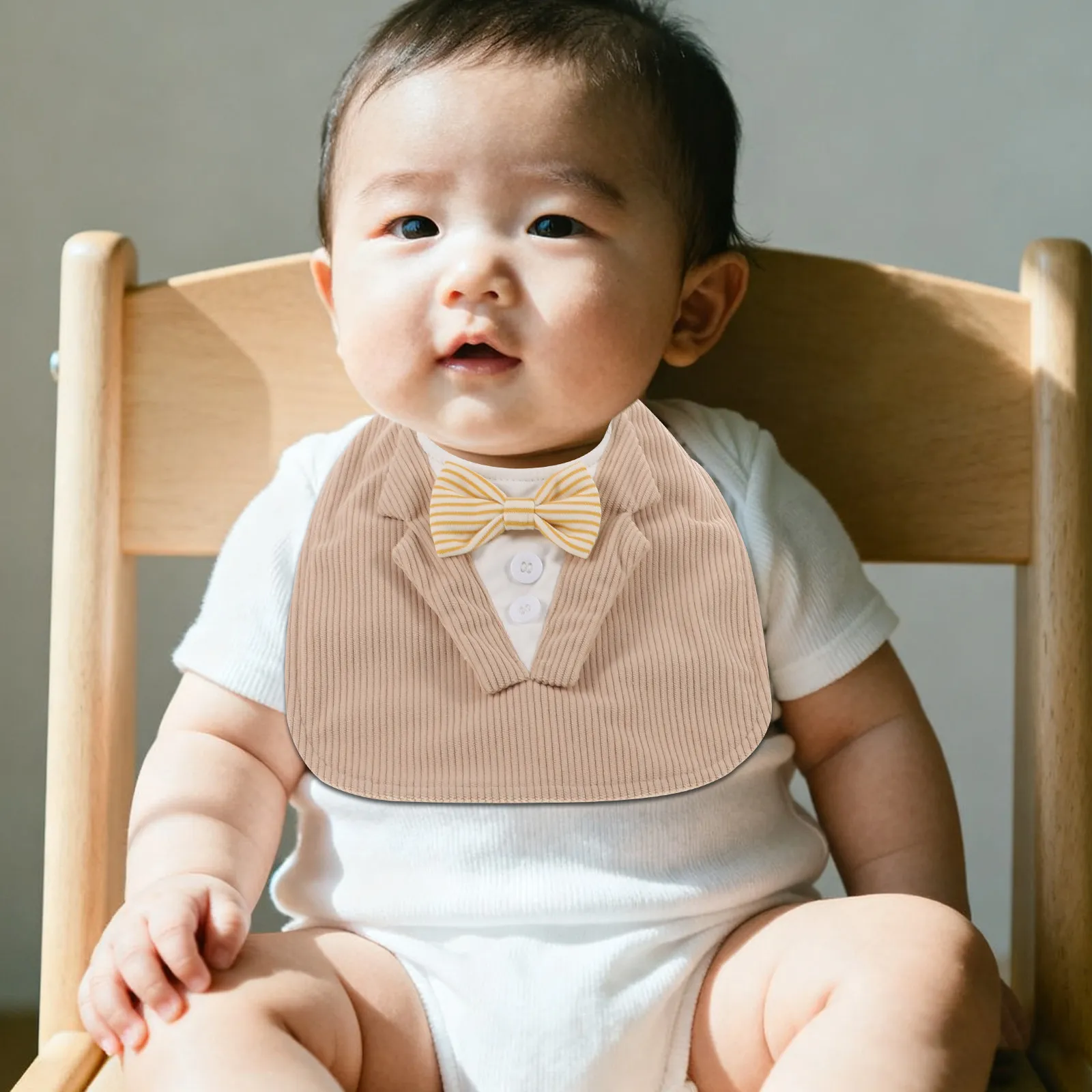 

Детские тканевые слюнявчики-банданы на кнопках, мягкие, цвета хаки, с бантом, регулируемые, непромокаемые, для кормления и прорезывания зубов, для мальчиков и девочек, легкие