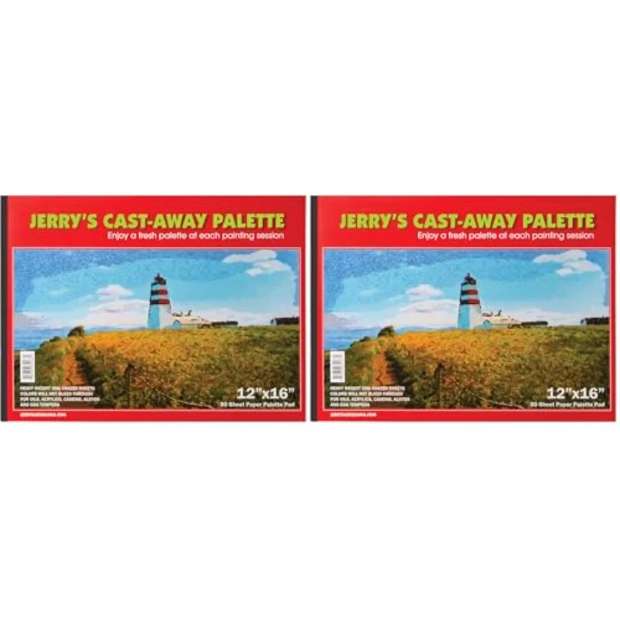 

Jerry's Artarama Castaway Disposable Paper Palette Pad, 12 x 16, Perfect for Painting, Students, Watercolor Paper, Heavy Coated