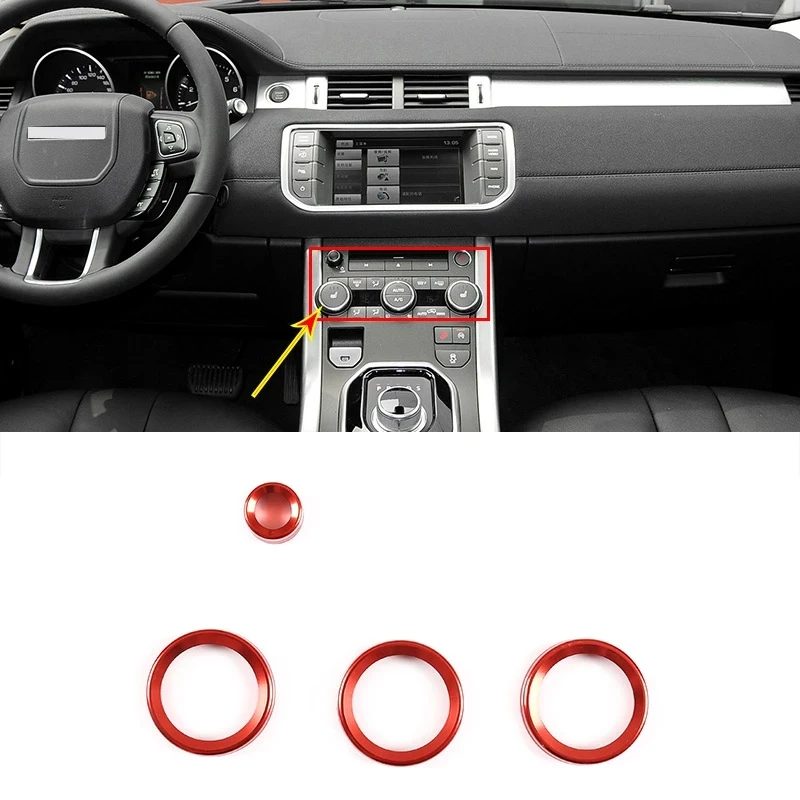 

For Range Rover Evoque 2012-2019 Air Conditioner Knob Trim Ring Interior Modification Accessory protective accessories