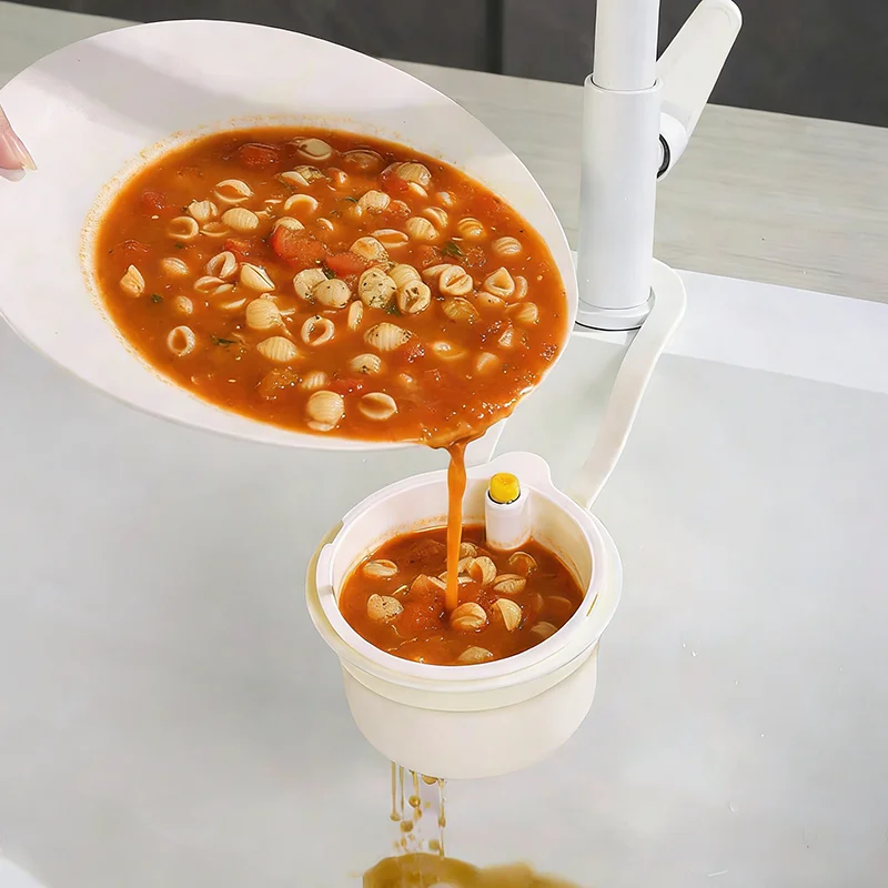 

Detachable Sink Hanging Strainer Basket Quickly Drain Kitchen Garbage Filter Openable Bottom Cover Creative Multifunctional