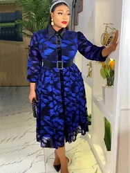 Elegant African Dresses for Women Long Sleeve Africa Clothing Plus Size Evening Party Dress Dashiki Ankara Turkey Outfits Robe