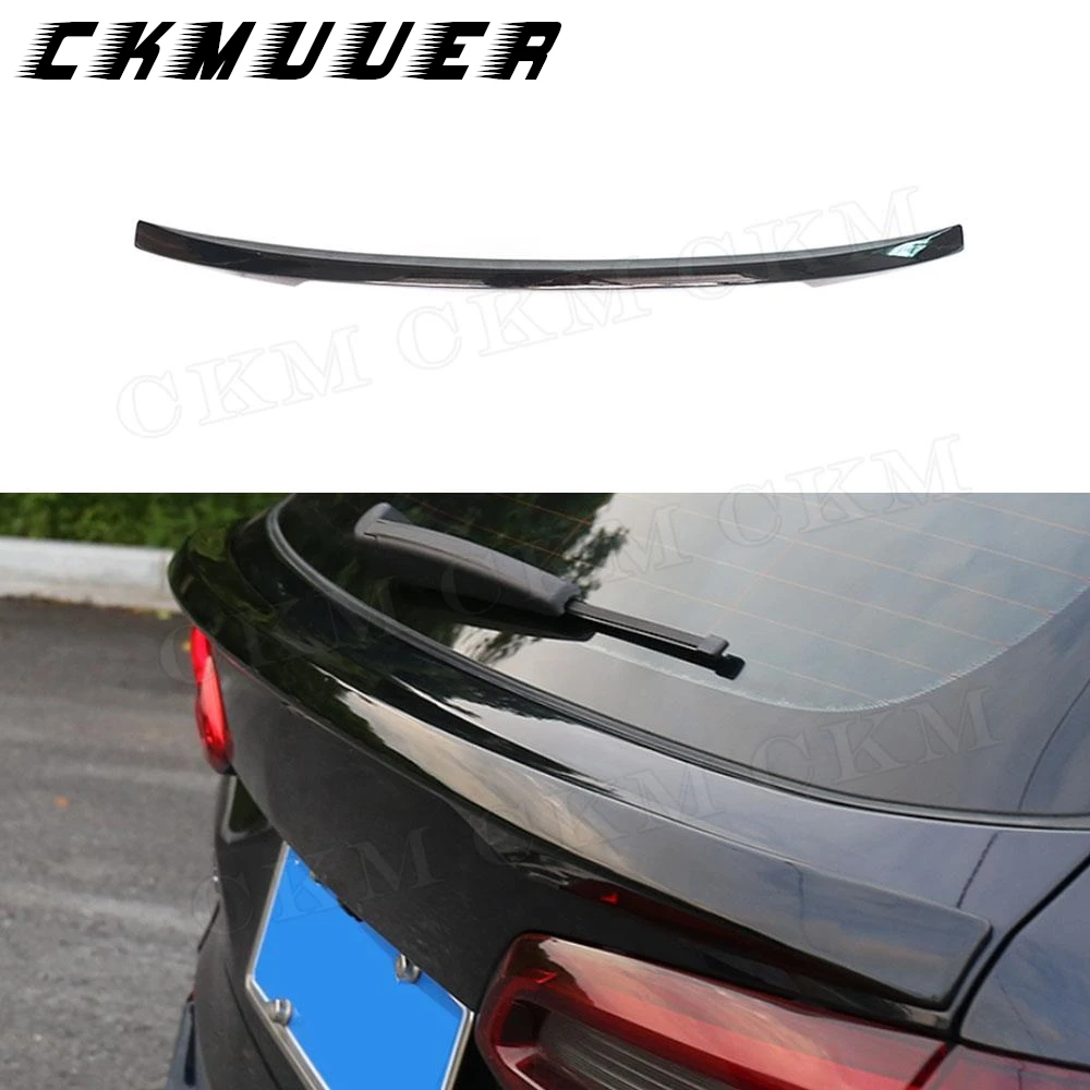 

CKMUUER Carbon Look ABS Car Rear Trunk Lip Spoiler Gloss Black Trunk Middle Wings For BMW X5 G05 2019 UP Rear Wing Decoration