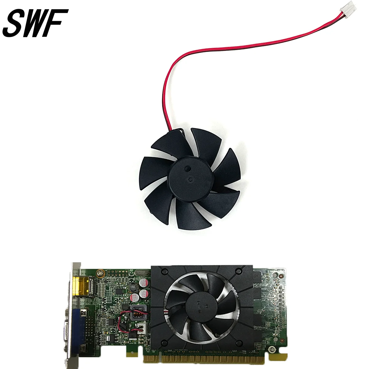 

47MM 2 Pin 12V FS1250-S2053A Video Card Fan For Lenovo G5005 GT720 GT730 HD7750 HD8570 Graphics Card Cooling Fan