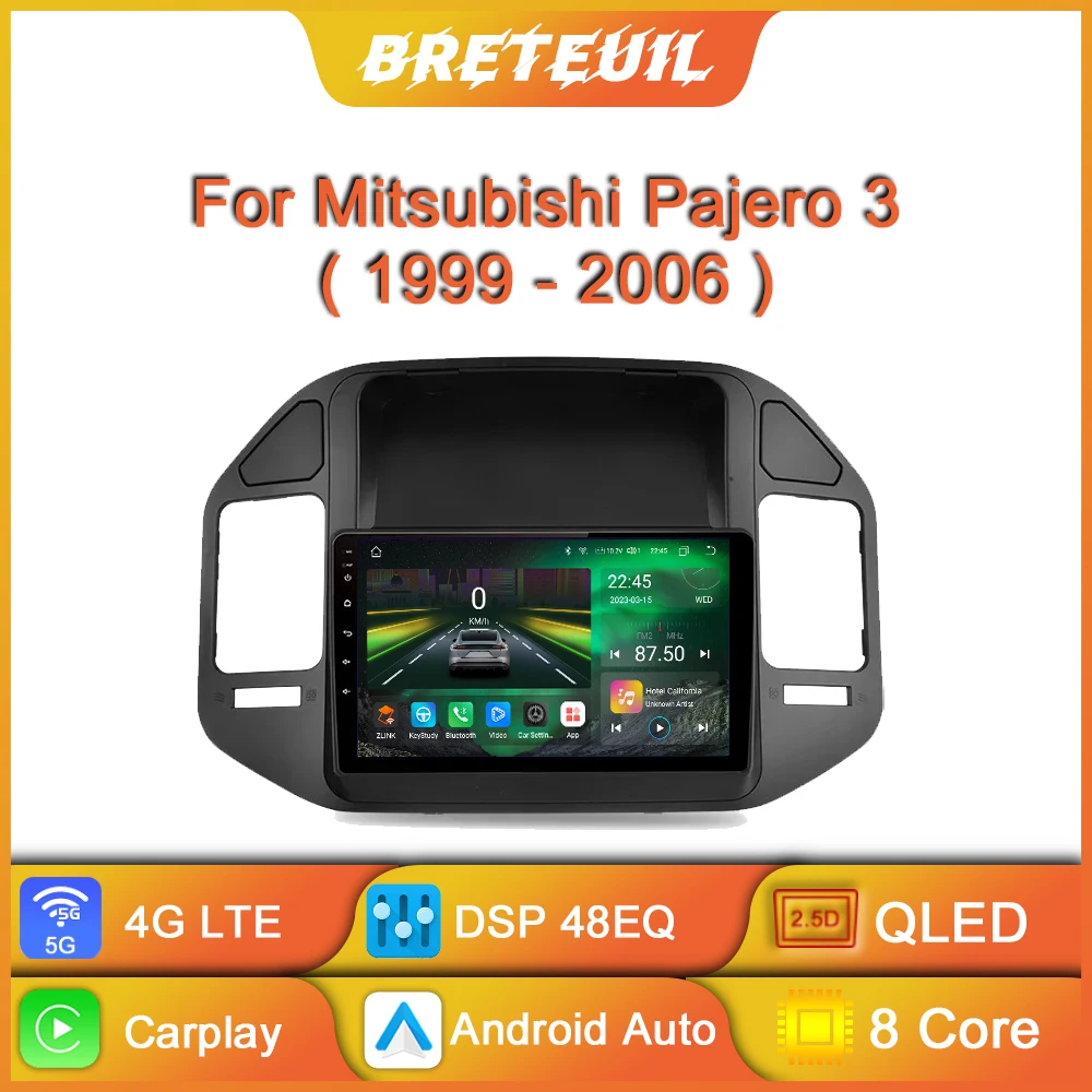 For Mitsubishi Pajero V70 V60 1999-2006 Car Radio Android Multimidia Player GPS Navigaion Carplay Auto Stereo Intelligent System