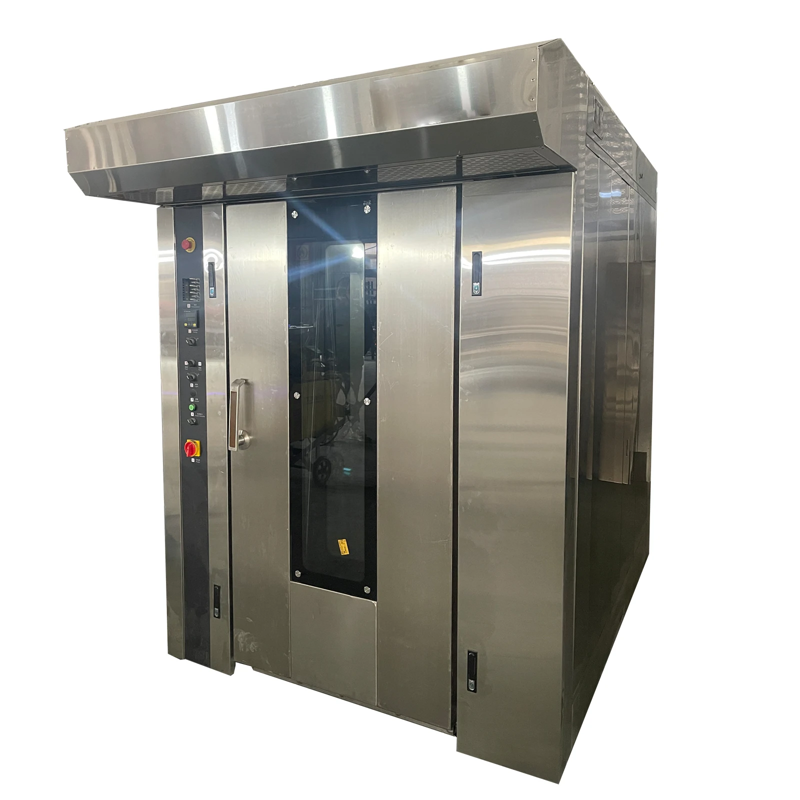 Industrial Heat Treatment Rotary Oven, Electric Commercial Bakery Pizza Countertop Oven With Wheel