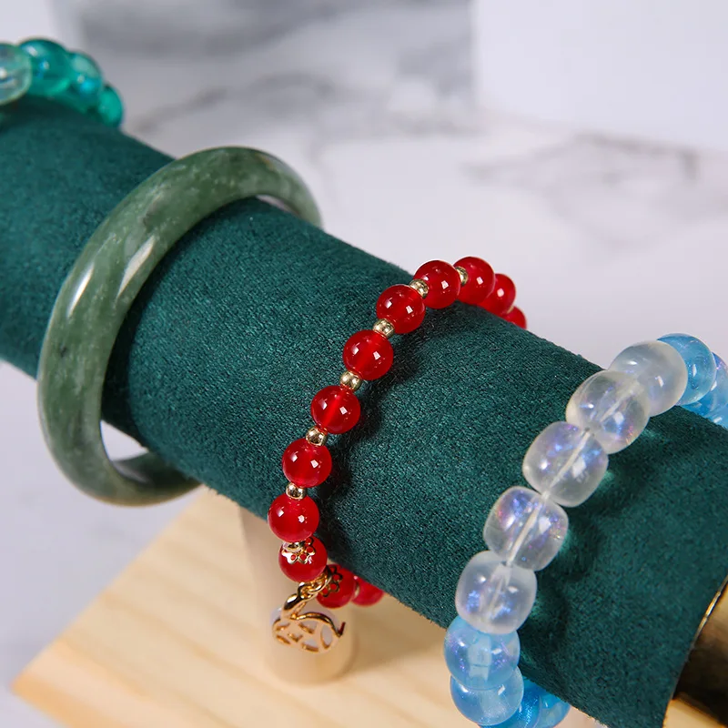 Jewelry Bracelet Display Stand Vertical T Bar Tower Organizer for Hair Band Home Organization Scrunchies Desktop Showcase