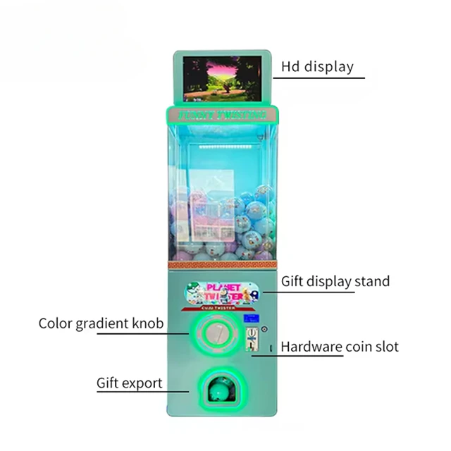 For Hot Sale Coin-operated Gift Game Console Customizable Magipen Capsule Toy Vending Machine with Display Case