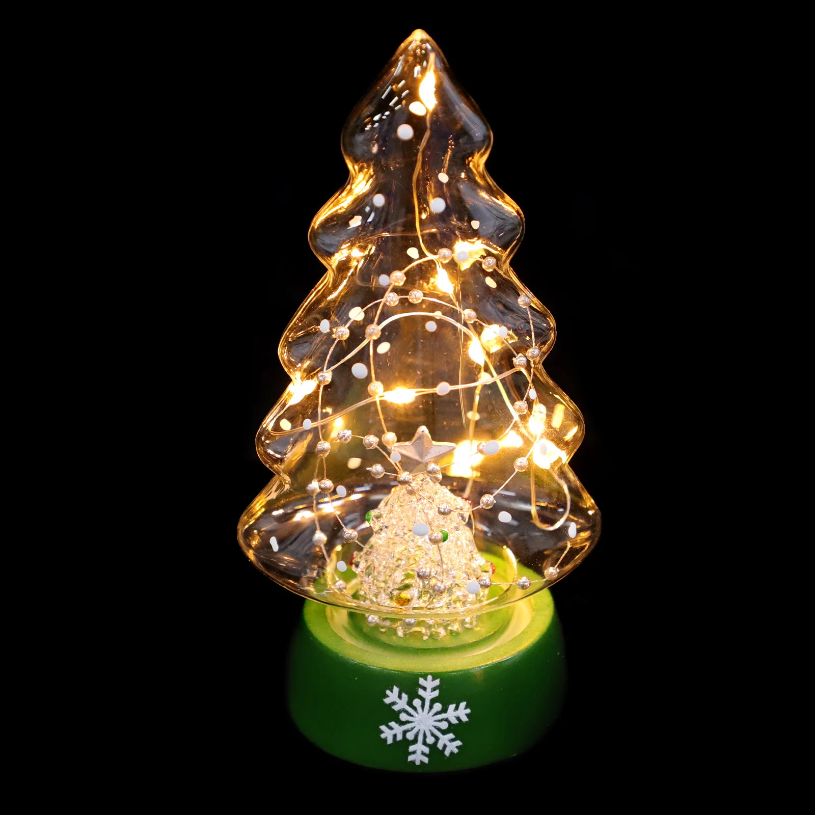 

1Pcs Glass Night Lamp Desktop Adornment Small Night Light Warm Light Bedroom Lamp Creative Home Decor Desktop Adornment