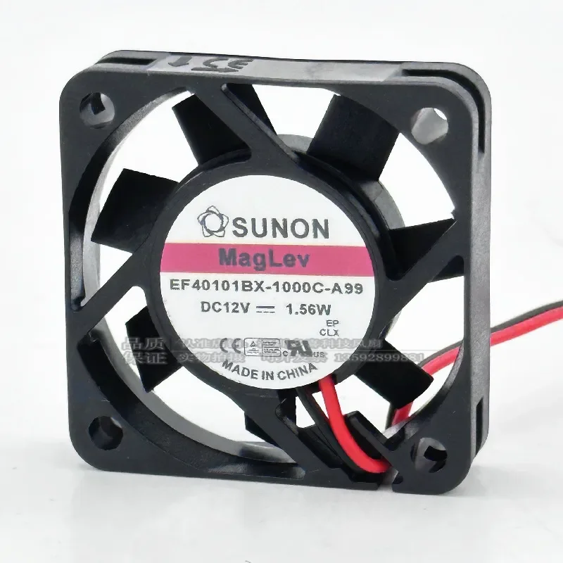 for SUNON EF40101BX-1000C-A99 Cooling Fan 40x40x10mm 12V DC Built-in Capacity Quiet Operation Computer Case Cooler