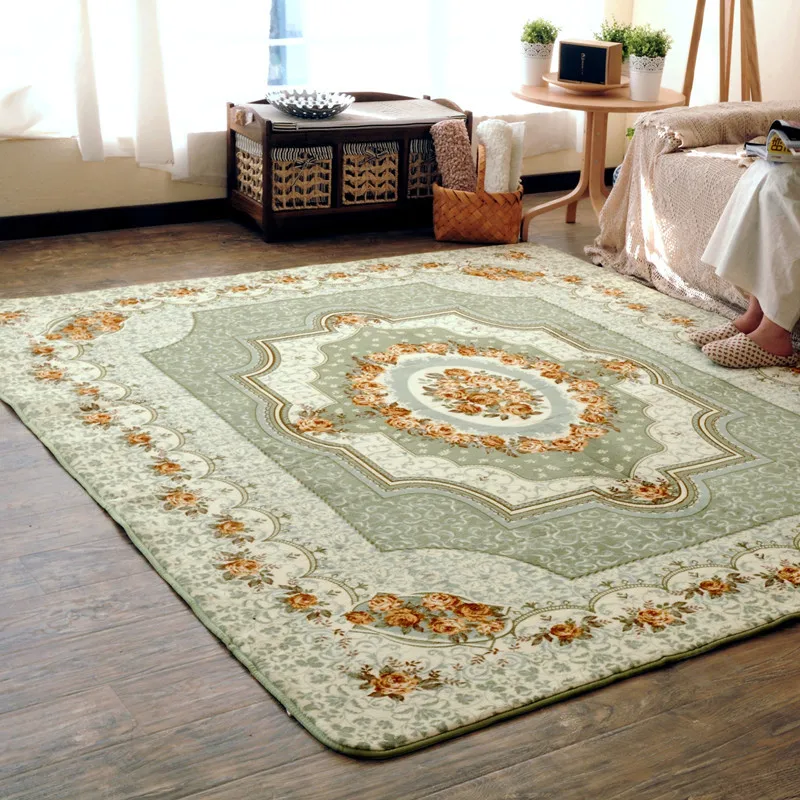 

European-style Floor Carpet Rugs Living Room Mat Machine-woven Non-slip Carpet