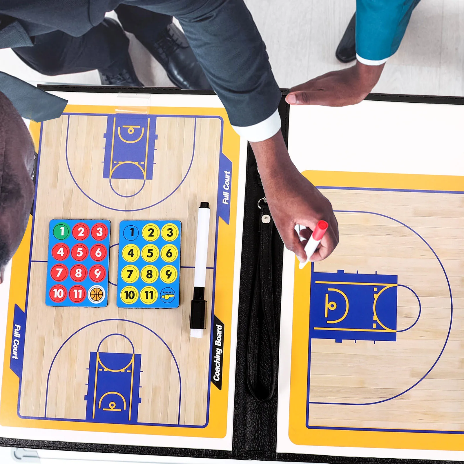 

1 set 1 Set Basketball Coaching Board Iron Lightweight Durable Training Tool For Sports Ball Strategy Match Planning Sports Ball