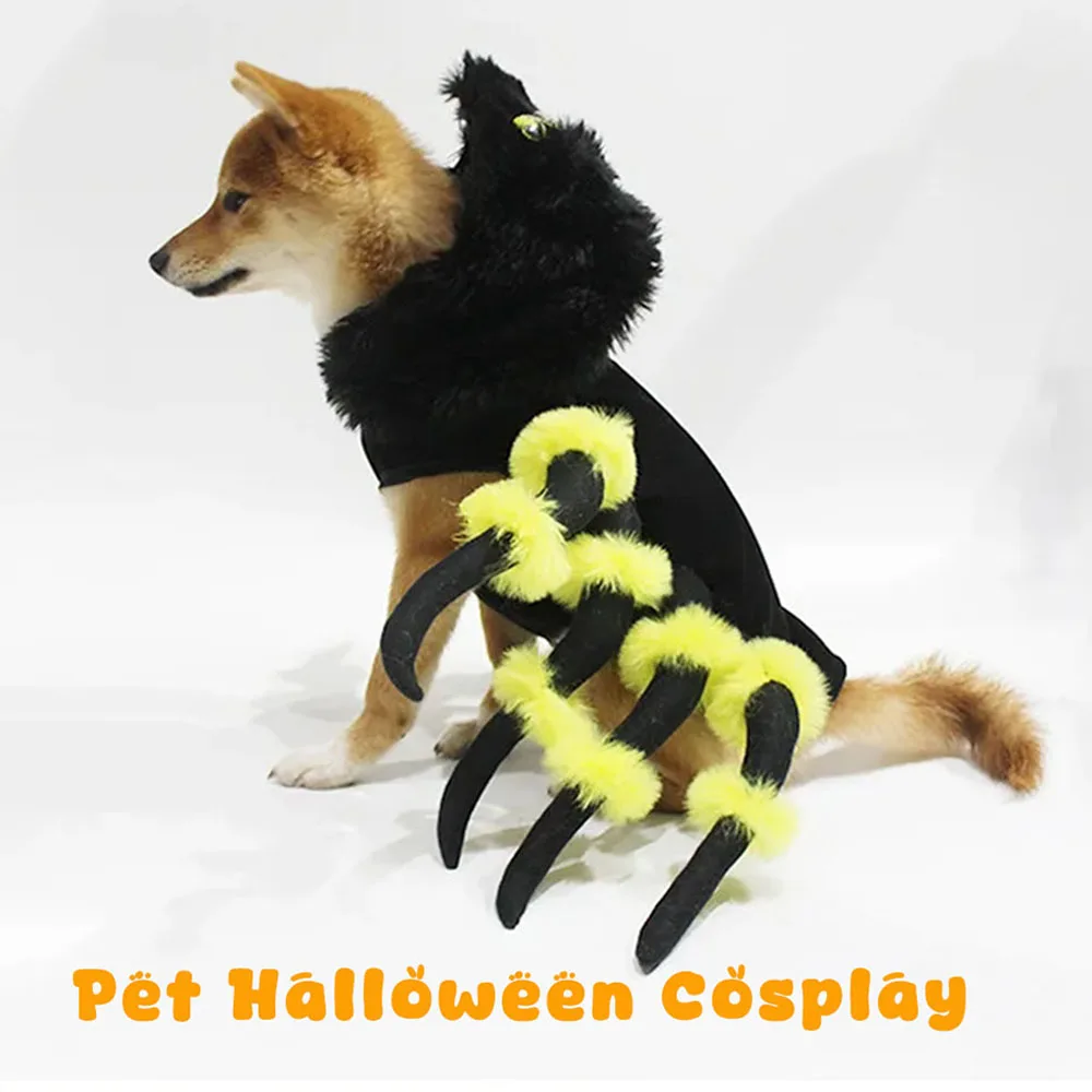 

Dog Cat Spider Costume Movable Eyeballs Spider Cosplay Apparel Accessory for Cosplay Festival Halloween Theme Party Kitten