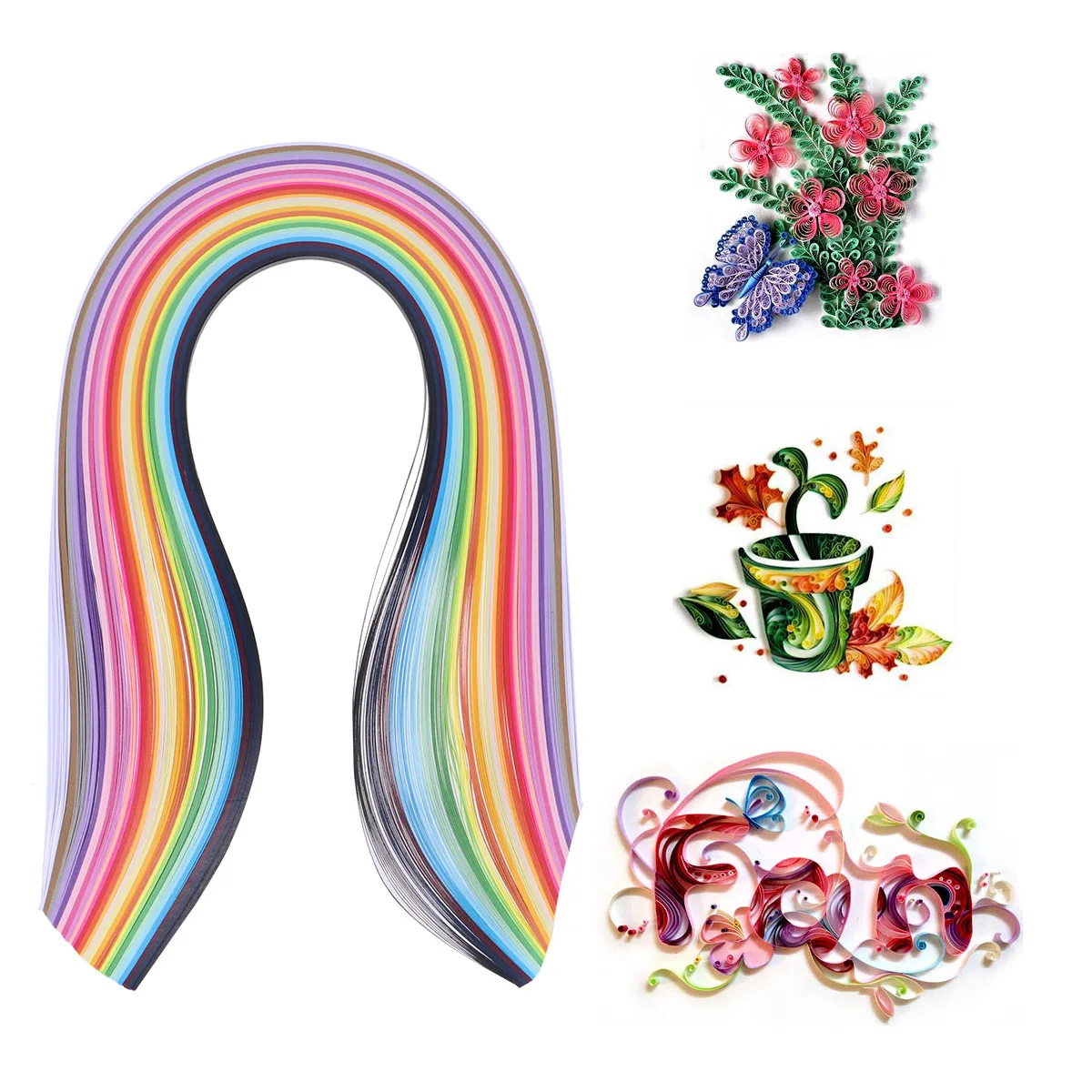 مجموعة شرائط لف الورق مكونة من 26 لونًا مقاس 5 مم للمشروعات اليدوية وخفيفة الوزن ومشرقة ومستلزمات فنية ملونة مثالية للفصول الدراسية