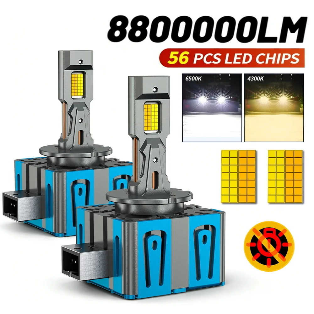 D1S D3S LED Canbus Headlight Bulb D8S D1R D3R Xenon High Power 4300K 6500K Turbo Led Lights for Car Ultra Powerful Auto Headlamp