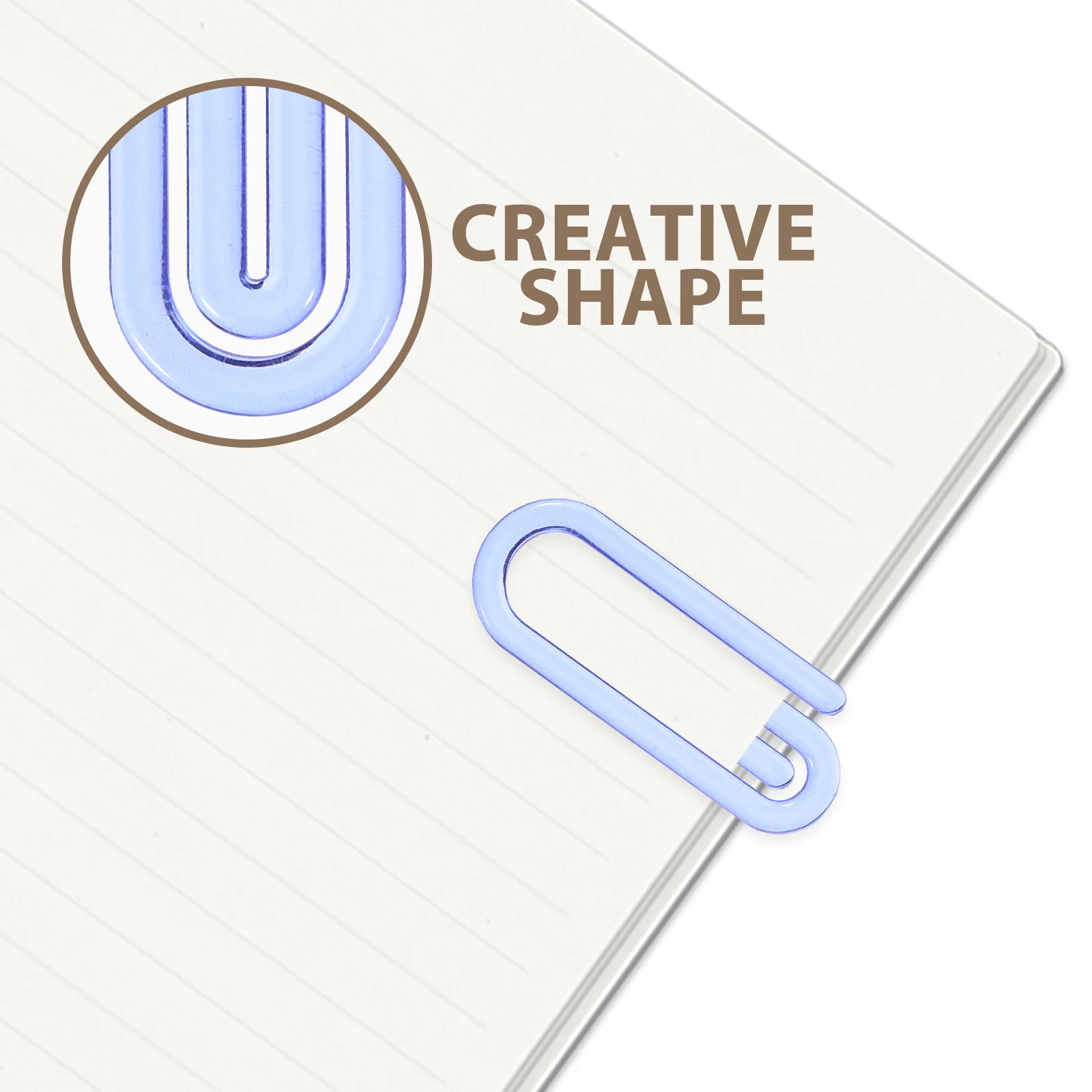 60 Pcs Jumbo Paper Clips Plastic Folder Binder Clips for Office Crafts Memo Photo Document Marking Small Clamp Adorable