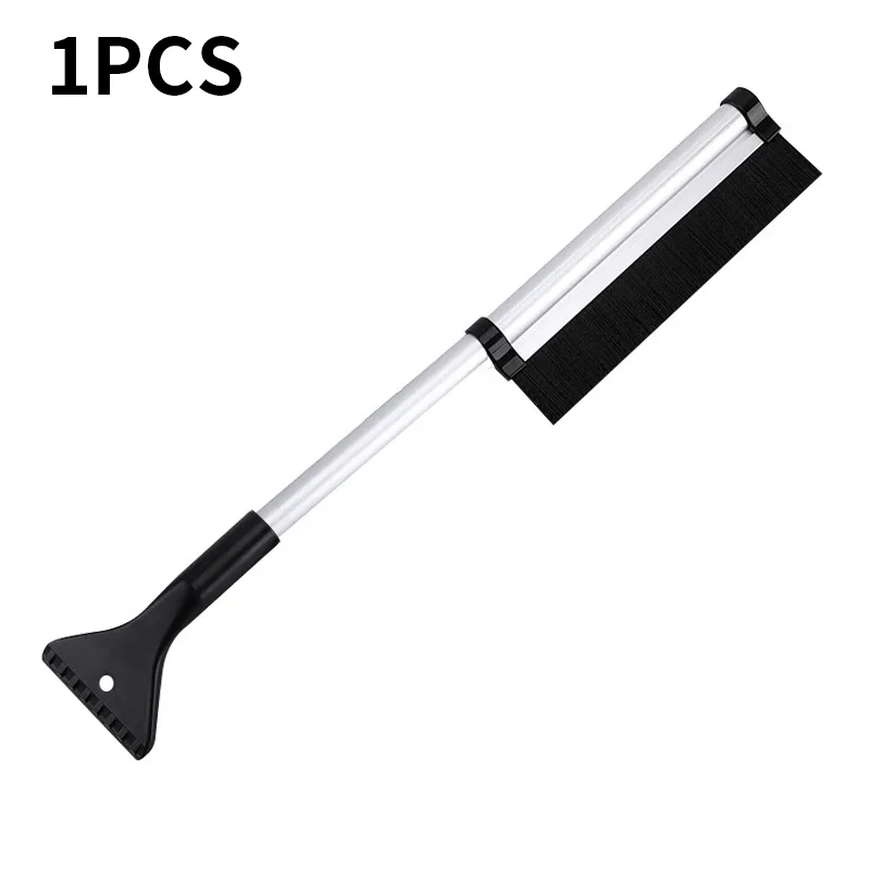 Car windshield snow brush and detachable ice scraper - durable ABS material, extendable aluminum alloy shovel