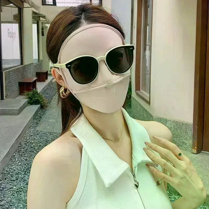 1/4Pcs Sunscreen Mask Female UV Protection Full Face Summer High-efficiency UV Protection Full Face Protective Mask