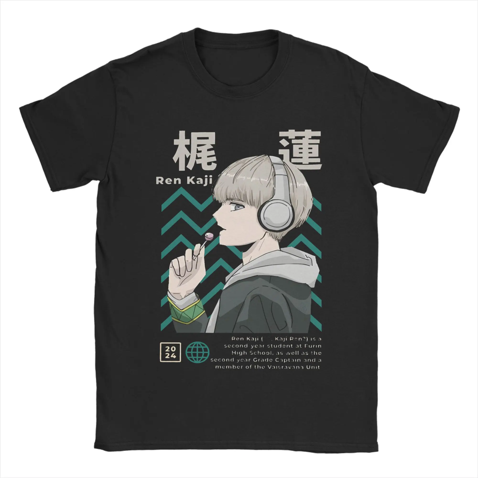 Men's Ren Kaji Wind Breakers T Shirt  100% Cotton Tops Vintage Short Sleeve Crew Neck Tee Shirt Plus Size T-Shirt