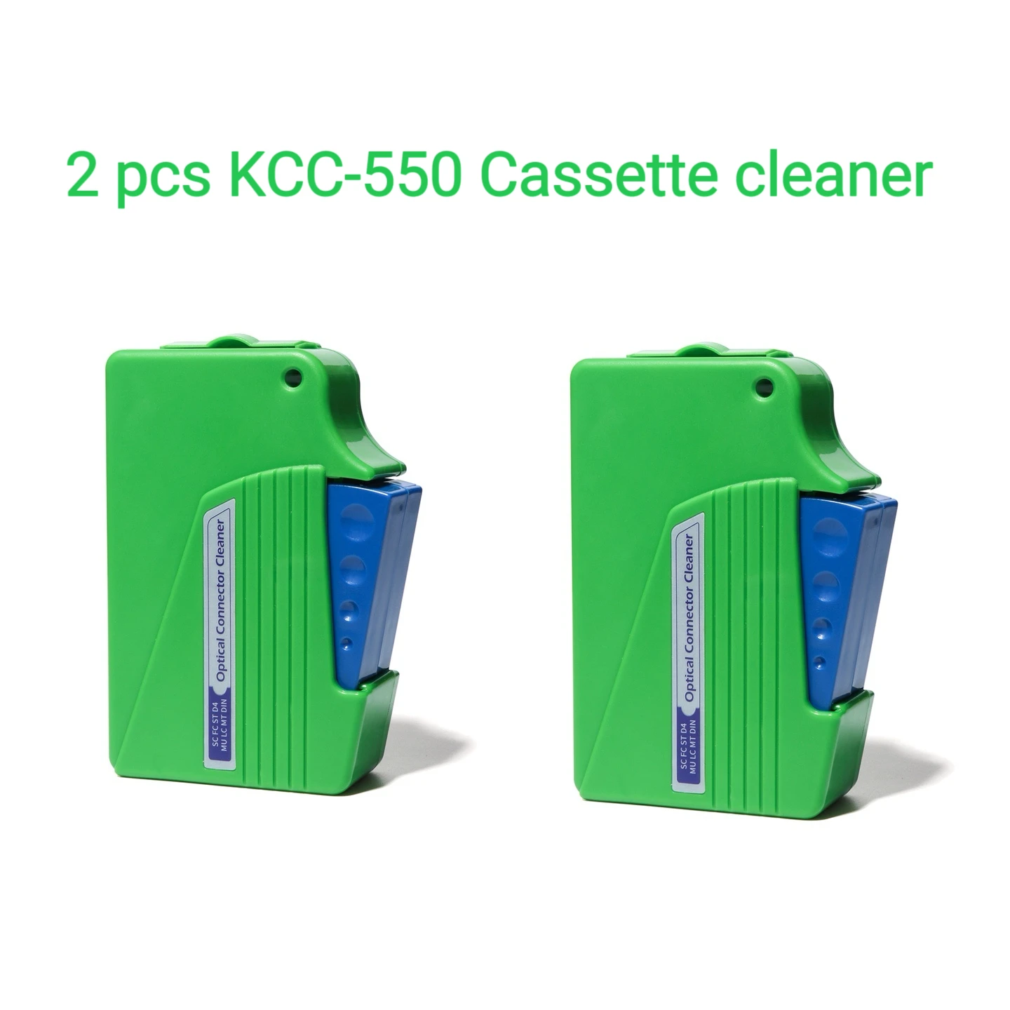 

2 PCS Komshine Fiber Optical Connector Cleaners KCC-550 Fiber Optic Cassette Cleaners Support SC/FC/LC/ST Connectors ,＞500 times