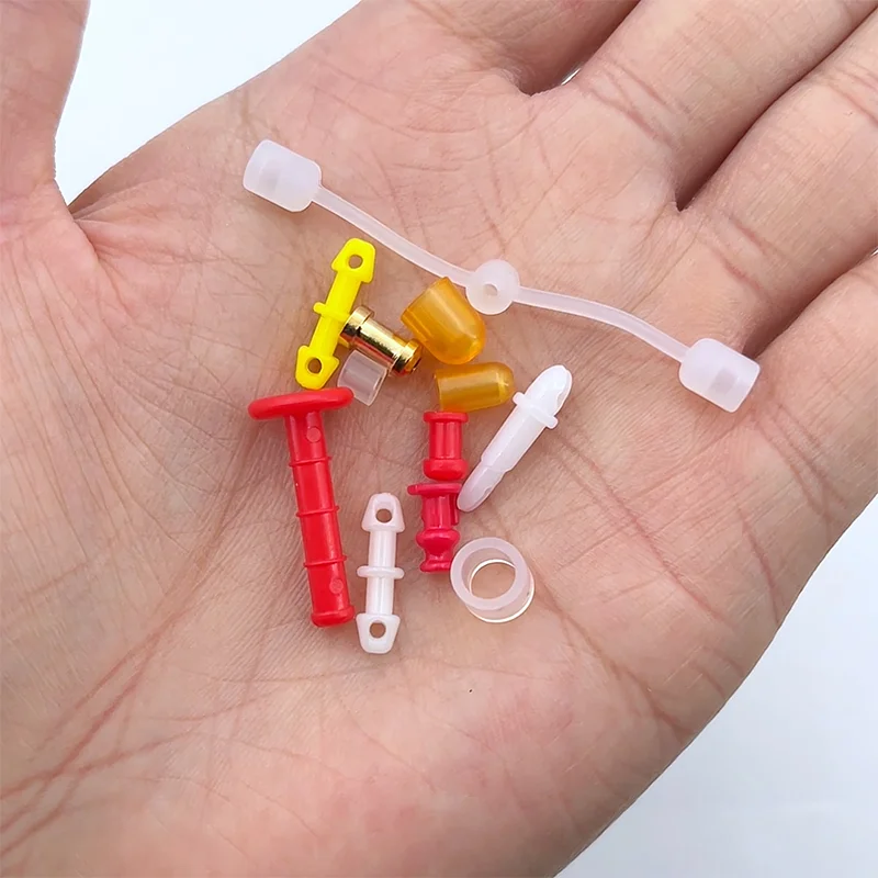 Wifreo 20pcs Copper/Plastic Slide Parts Snapper Silicone Skirts Rubber Tie Fixed Parts Jig Assist Hook Saltwater Fishing Tackle - view 6