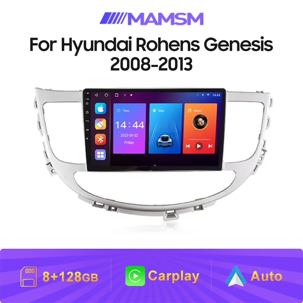 Android 12 For Hyundai Rohens Genesis 2008 - 2013 Car Multimedia Player Wireless Carplay Auto GPS Navigation Stereo Car Radio
