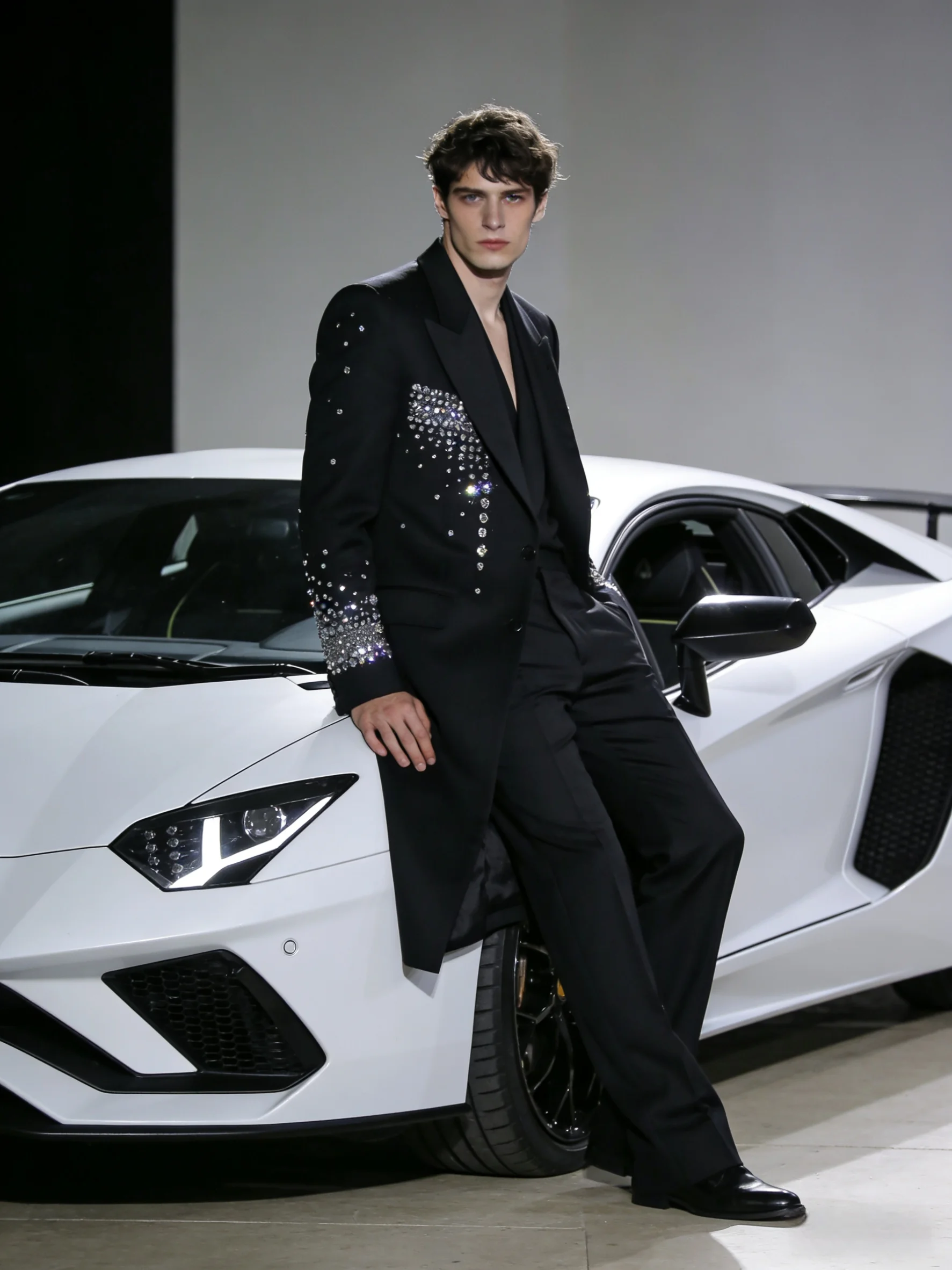 Conjunto de traje de lujo con - Formal Wear For Men Black Suit reseña y precio