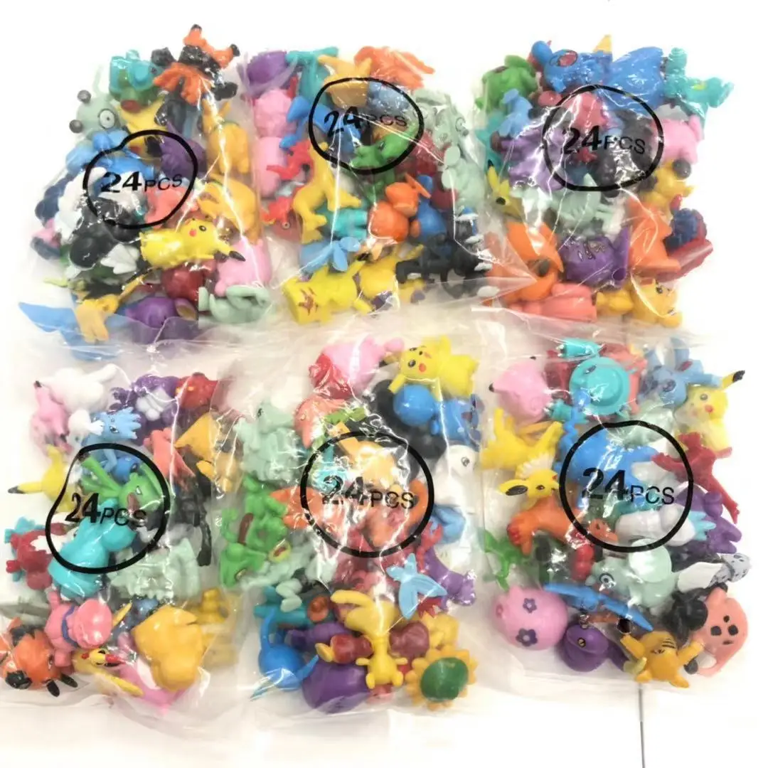 144Pcs Pokemon Toys Pikachu Action Figure Model Kawaii Cake Ornamental Decoration Collect Toys For Fans Children's Birthday Gift