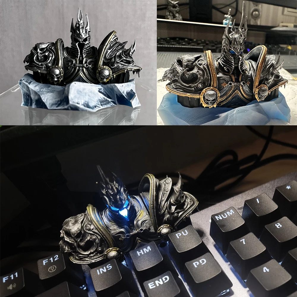 Mechanical Keyboard Gaming Keycaps 3D Print Lich King Customize Personalized Keycap Gifts No Backlit Resin Key Caps Keyboard DIY