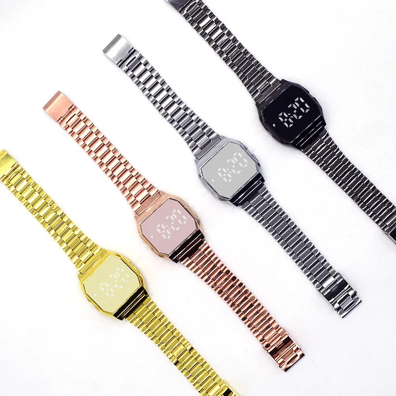 New LED Digital Square Fashion Watch Men Women Multifunction Electronic Sports Wristwatch Watches