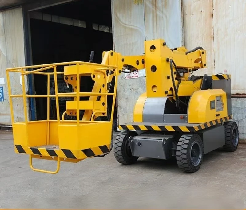 Electric Hydraulic Articulated Boom Lift Mobile Spider Lifter Crank Arm New Condition Aerial Work Lift Platform Made Steel Metal