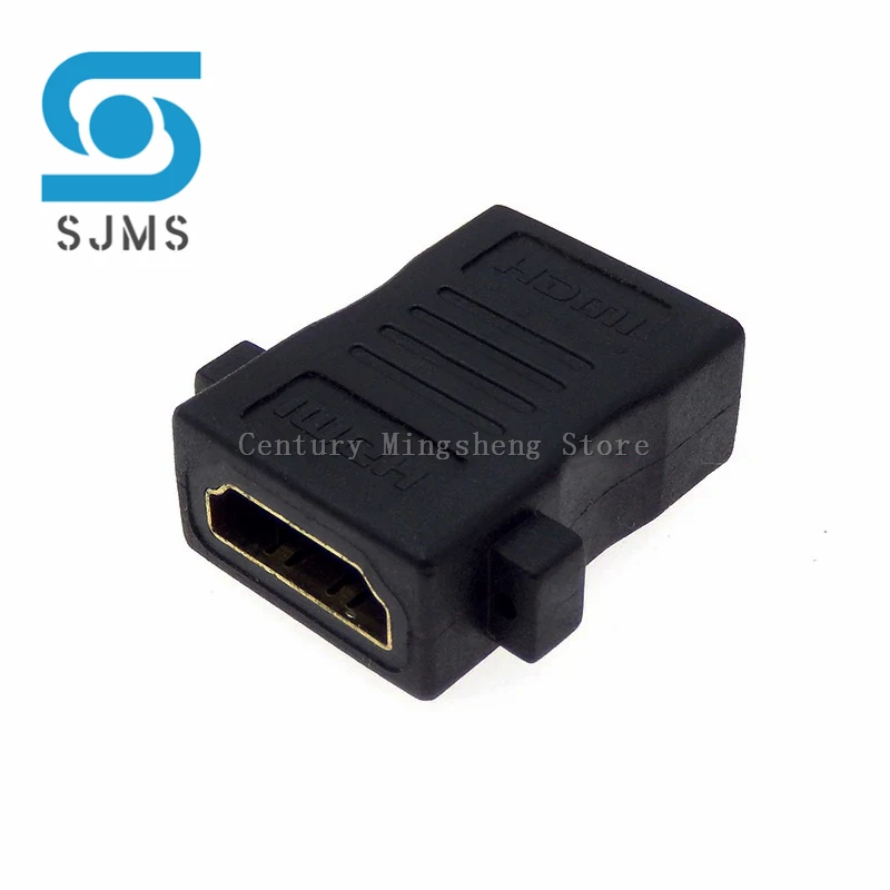 HDMI-compatible Female To Female Straight-through Adapter Cable Female Black HDMI-compatible Adapter F-F