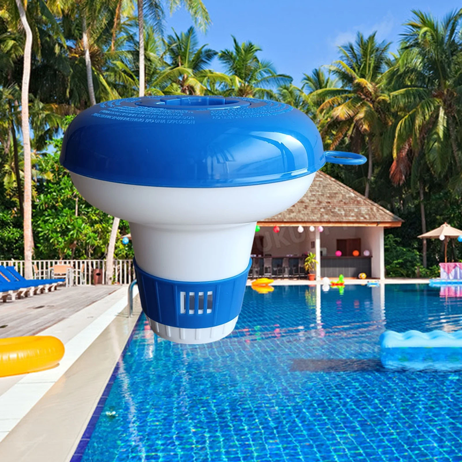 Cute Not Sinking Floating Chlorine Dispenser Reach Every Corner Fountains Pool Floating Chlorine Dispenser Box Cleaning