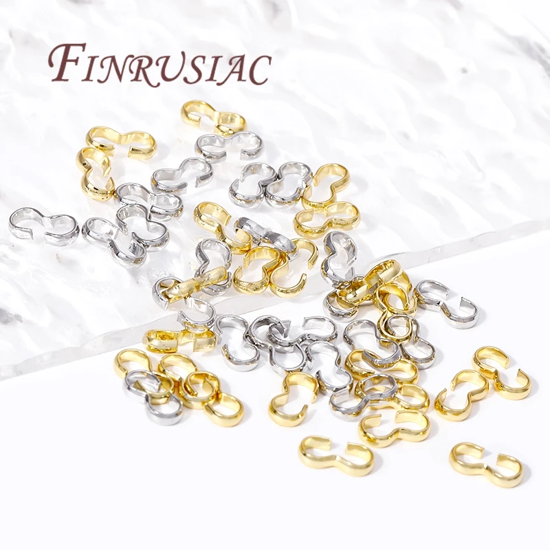50-100Pcs/Lot Clasps Clasp For Beaded Necklaces 18K Gold Plated Connector Clasp For Bracelets Accessories,DIY Jewelry Making