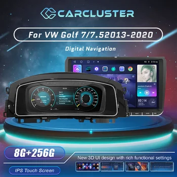 Carcluster 12.3吋液晶數位儀錶板總成,適用於大眾高爾夫7/7.5(2013-2020款),附安卓導航收音機播放器面板駕駛艙 8 最佳銷售 大眾汽車數位儀表板 - №2