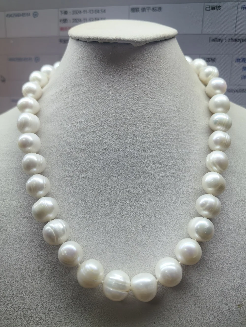 long Baroque AAAA+11-12mm Natural seawater akoya white Blue Pearl Necklace 14k 36inch 18inch 20inch 54inch