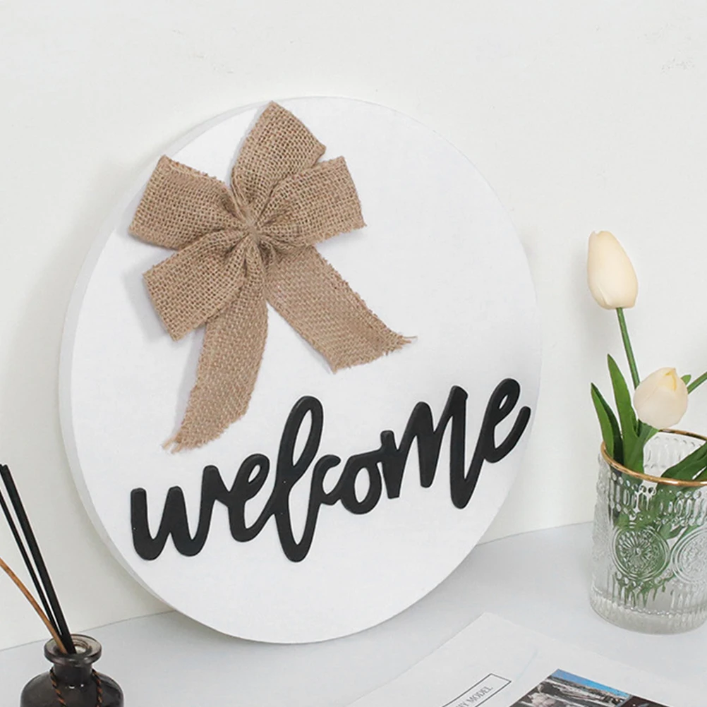 

2Pcs Welcome Door Wood Sign Blank DIY Wooden Signs Pendant for Festival Party Decoration Hanging Wood Sign Adornment