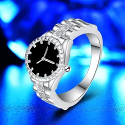 Accessories for Women Watch Shaped Fashion Rings for Women and Men Personality Couple Ring Party Designer Jewelry Anillos Mujer