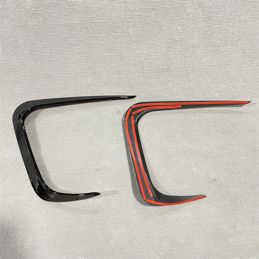 Car Front Bumper Splitter Side Spoiler Air Vent Body Kits Trim ABS Black For BMW 3 Series G20 G21 320 325 330 LCI M Sport 2023+
