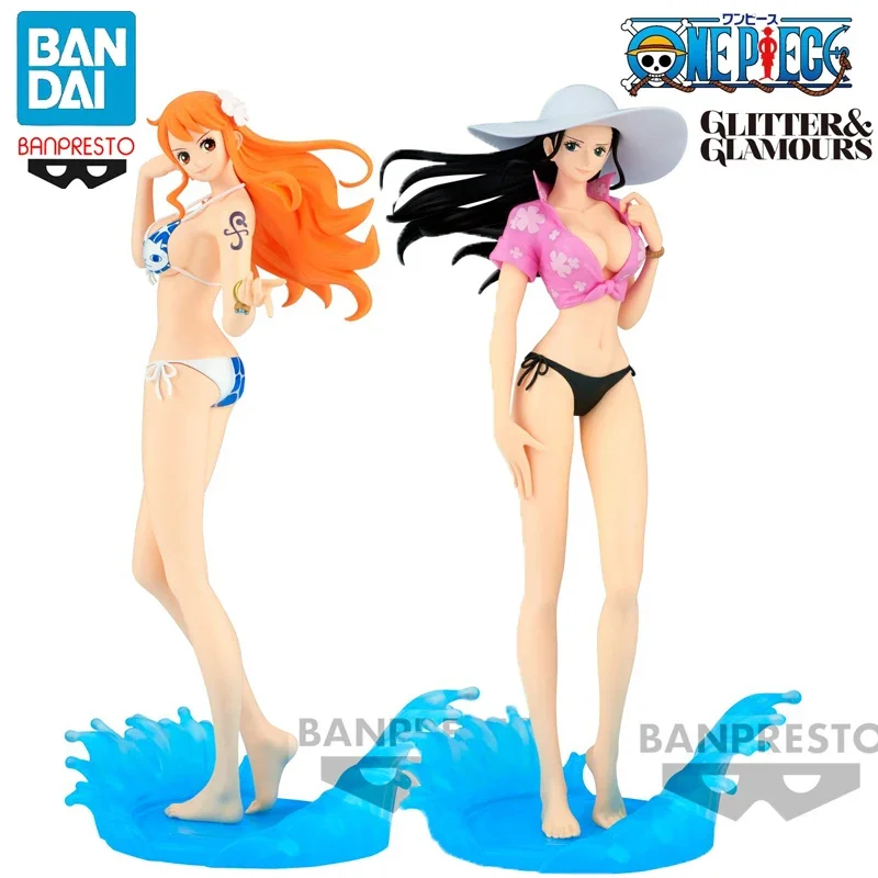 

Original BANDAI Banpresto One Piece GLITTER&GLAMOURS SPLASH STYLE NAMI NICO ROBIN 23CM PVC Anime Figures Model Collection Toy