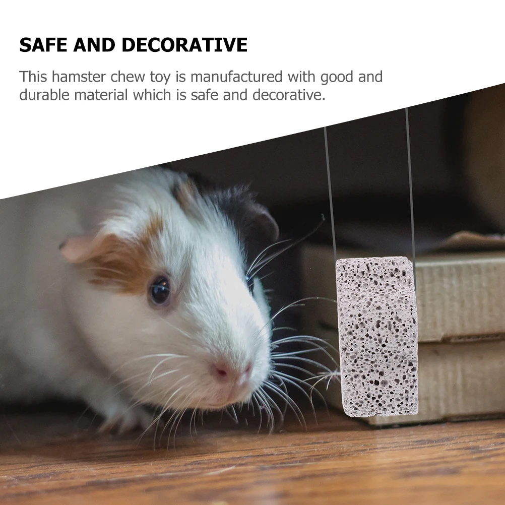 

10 Pcs Molar Stone Hamster Teething Stones Toys Animal Chew Grinding Pets Chewing Volcanic Rock