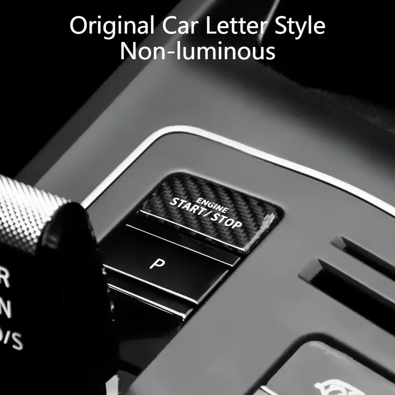 For Volkswagen Golf Mk8/Mk8.5 GTI/R-Line/R Carbon Fiber Engine Start Stop Button Sticker Trim Stylish Interior Mod Accessories