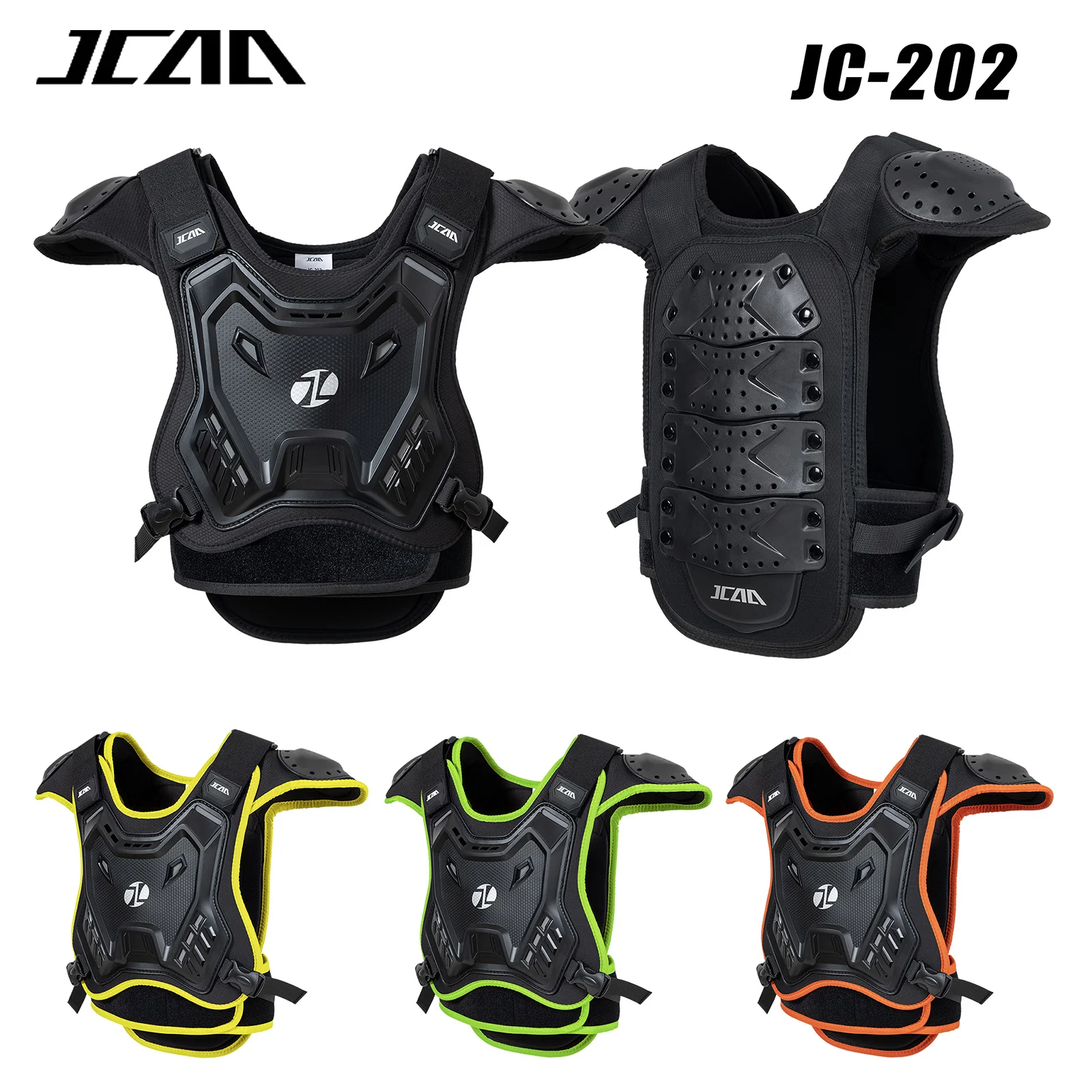 

Children Black Kid Safety Torso Protector Vest Ventilated Hard Shell Impact Guard for Scooter Inline Skating Skiing Horse Riding