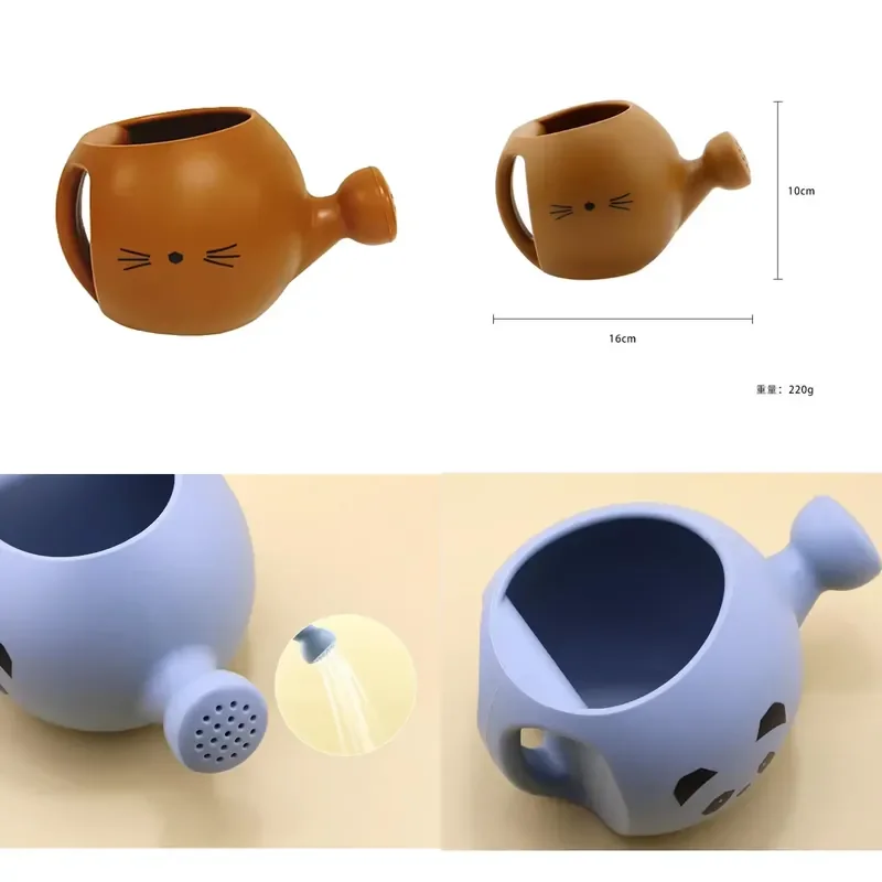 Silicone Children Watering Can Safe Sand Bath Toy Parent Child Interaction Adjustable Spray Beach Water Play Sprinkler