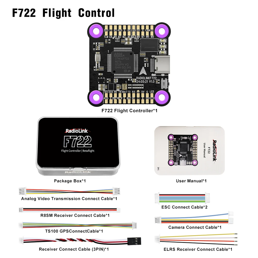 Radiolink F722 Flight Control  128MB Black Box For Fixed-wing Helicopter Flying-wing