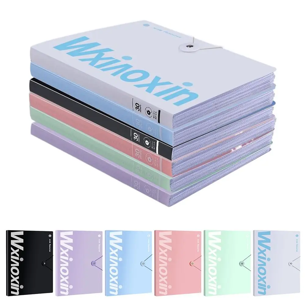 Gifts Transparent Insert Folder A4 Large capacity Classification File Folders Portable Student Test Paper Storage Bag