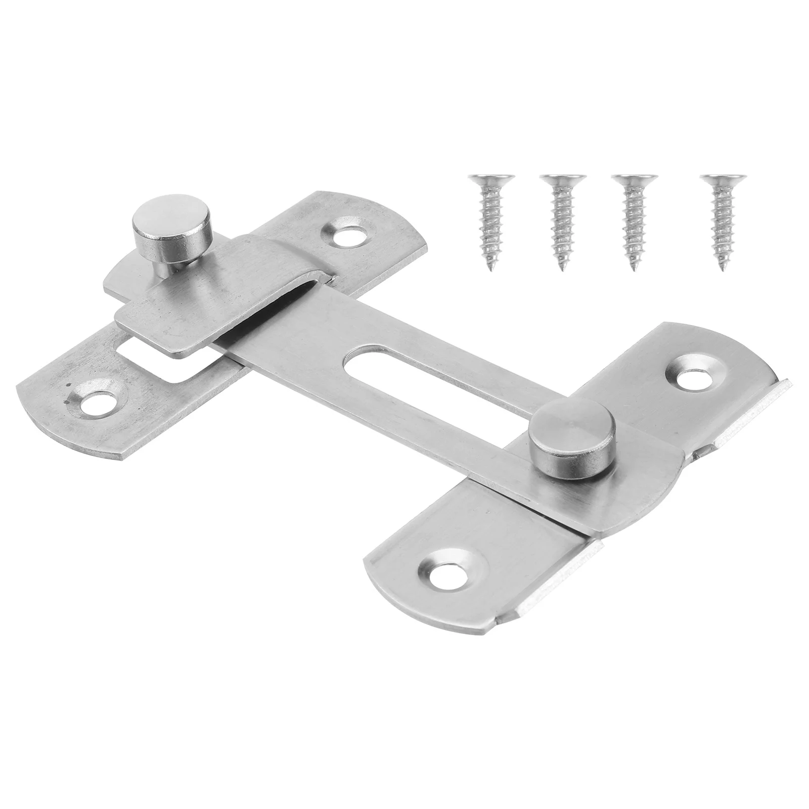 4 Inch Stainless Steel Door Latch Brushed Texture Bolt Stable Connection Door Lock for Wooden Doors Windows Small Pet Cage Bolt