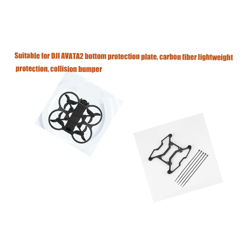 ​Suitable for DJI AVATA2 bottom protection plate, carbon fiber lightweight protection, collision bumper